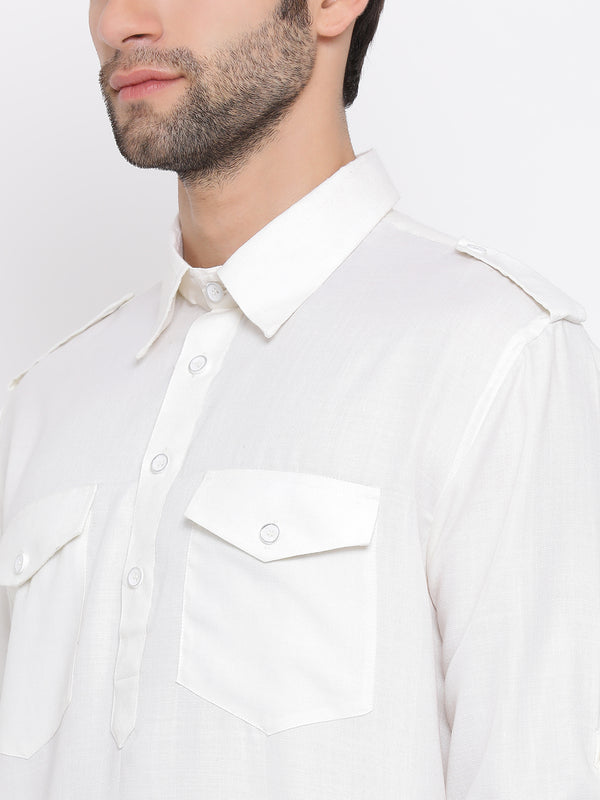VASTRAMAY Kurta Pathani Uomo In Viscosa Morbida - Eleganza Tradizionale Per Matrimoni E Feste - 5