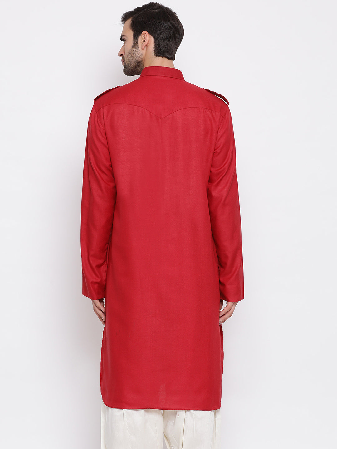 VM by Vastramay Men's Maroon Cotton Blend Pathani Kurta - Distacart
