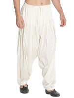 Thumbnail for Vastramay Men's Cream Cotton Blend Pyjama - Distacart