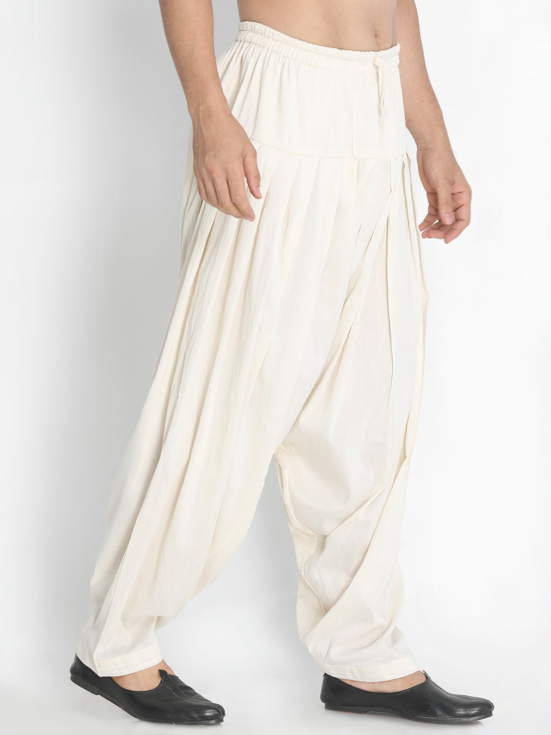 Vastramay Men's Cream Cotton Blend Pyjama - Distacart