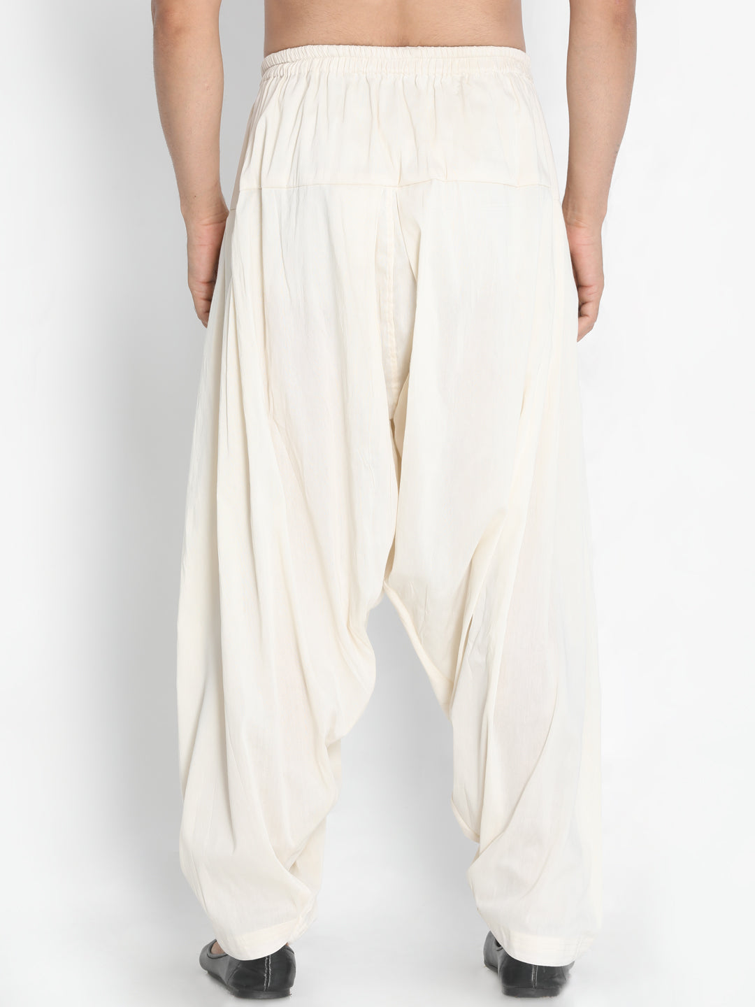 Vastramay Men's Cream Cotton Blend Pyjama - Distacart