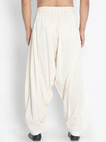 Thumbnail for Vastramay Men's Cream Cotton Blend Pyjama - Distacart