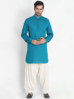 Thumbnail for Vastramay Men's Cream Cotton Blend Pyjama - Distacart