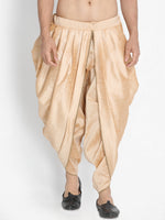Thumbnail for Vastramay Men's Rose Gold Silk Blend Dhoti - Distacart