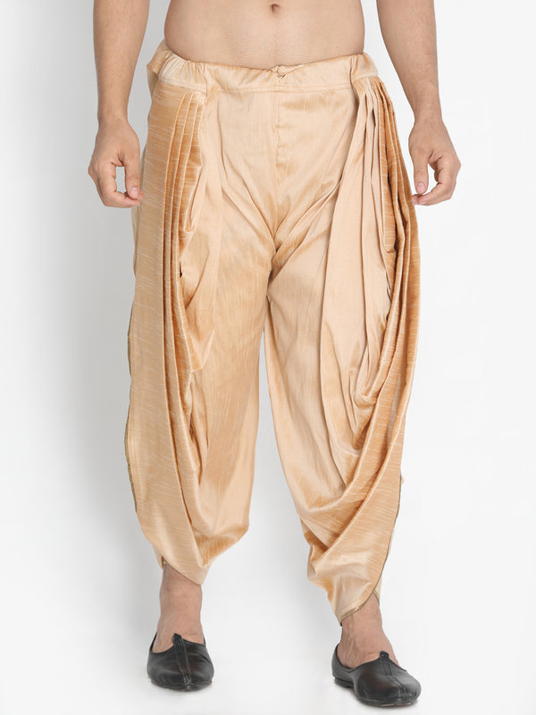 Vastramay Men's Rose Gold Silk Blend Dhoti - Distacart