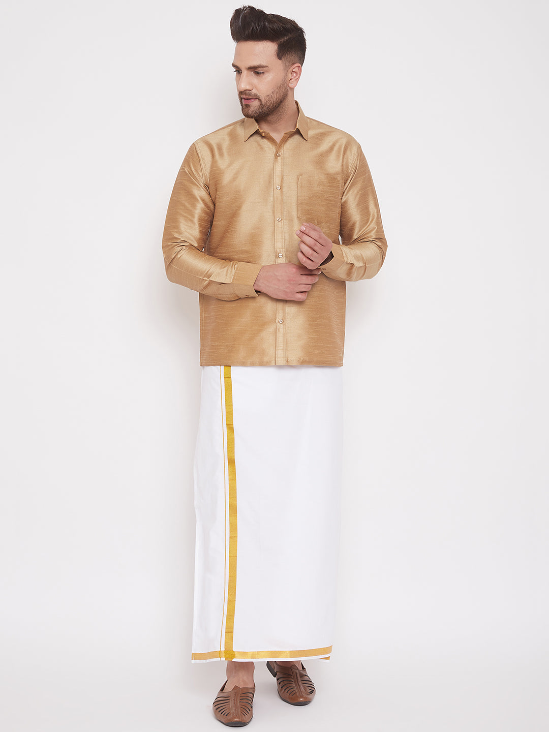 Men rose outlet gold shirt