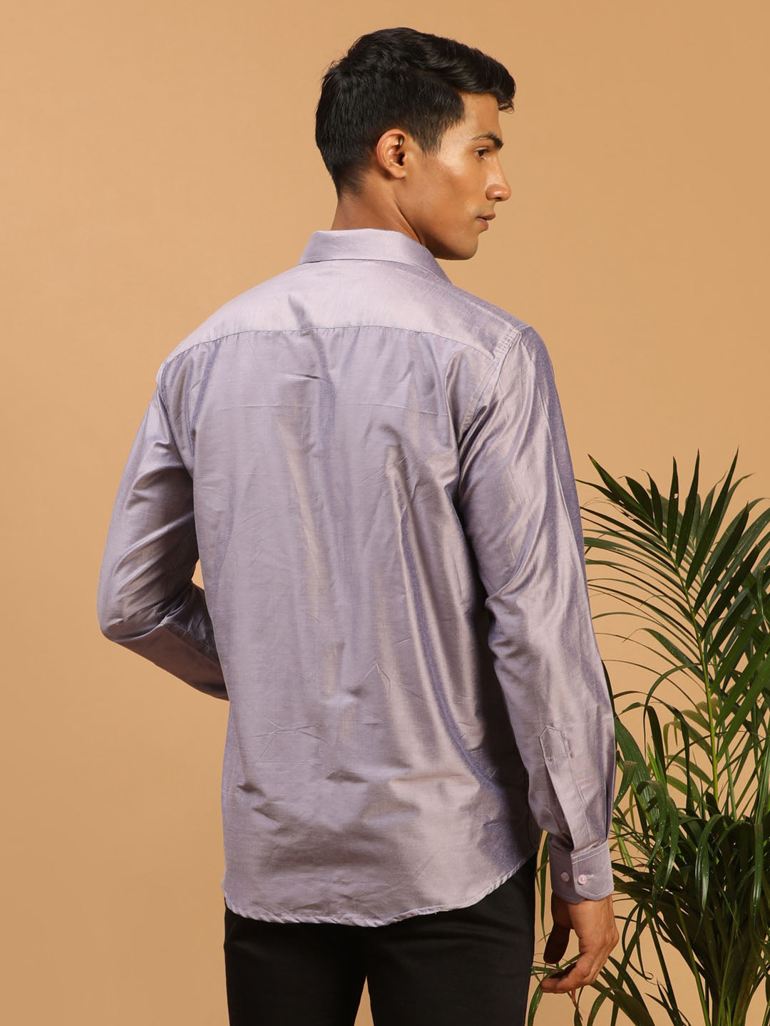 Vastramay Men's Purple Viscose Ethnic Shirt - Distacart