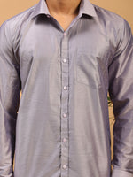 Thumbnail for Vastramay Men's Purple Viscose Ethnic Shirt - Distacart
