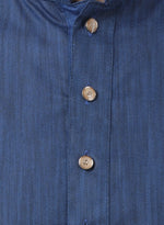 Thumbnail for Vastramay Men's Dark Blue Cotton Blend Kurta - Distacart