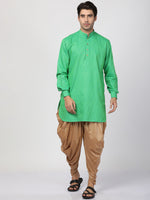 Thumbnail for Vastramay Men's Green Cotton Blend Kurta and Dhoti Set - Distacart