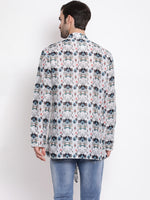 Thumbnail for Vastramay Men's Grey Cotton Blend Short Kurta - Distacart