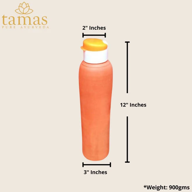 Tamas Handmade & Eco-Friendly Earthen Carry Water Bottle With Sipper Cap - Distacart