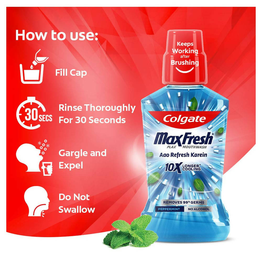 Colgate Plax Pepper Mint Mouthwash Aao Refresh Karein - Distacart