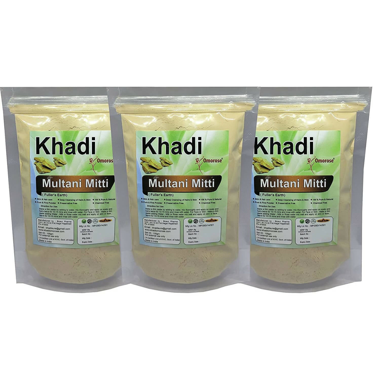 Khadi Omorose Multani Mitti Powder - Distacart