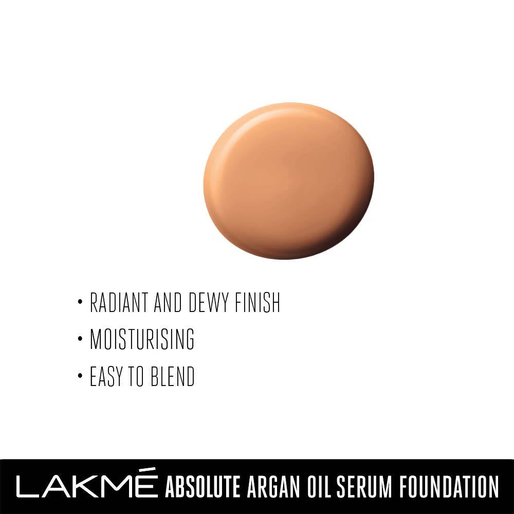 Lakme Absolute Argan Oil Serum Foundation with SPF 45 - Silk Golden - Distacart