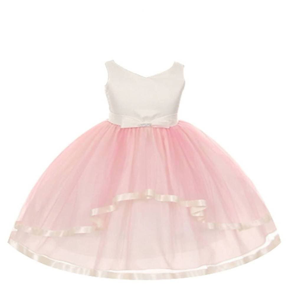 Asmaani Baby Girl's Multi-Coloured Satin A-Line Maxi Full Length Dress (AS-DRESS_22162) - Distacart