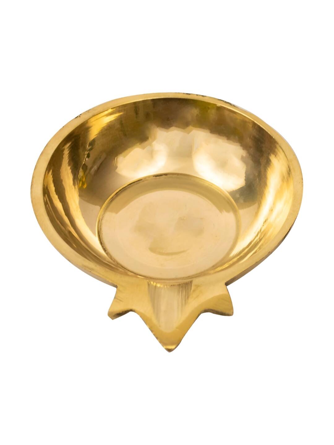 Spillbox Gold-Toned Brass Agal Vilakku Diya Round Pooja Essential - Distacart