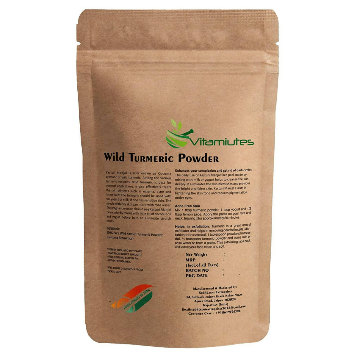 Vitaminutes Wild Turmeric Powder - Distacart