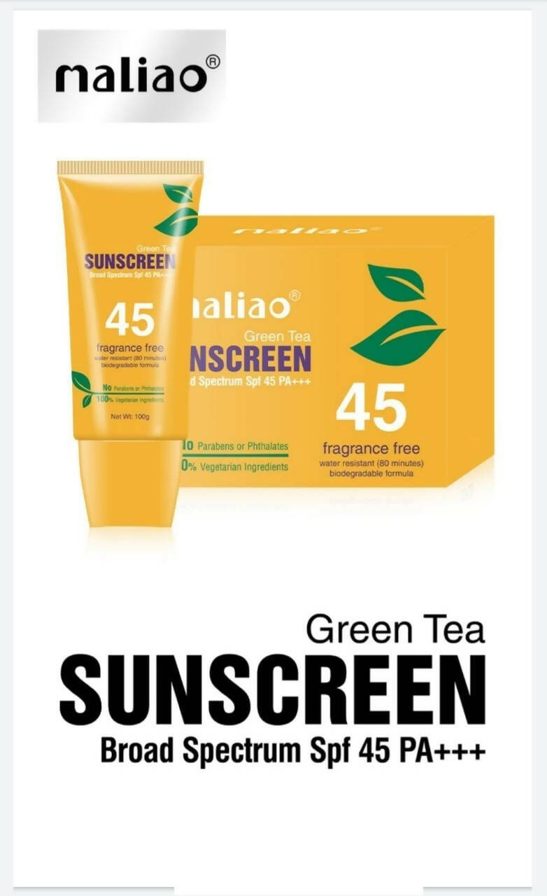 Maliao Professional Green Tea Sunscreen Lotion SPF 45 - Distacart