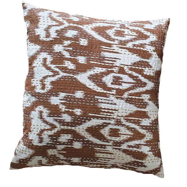 The Decor Nook Off White Base With Brown Print Cushion Cover - Distacart