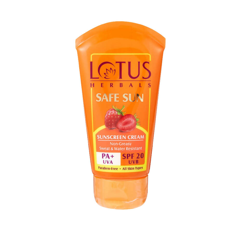 Lotus Herbals Safe Sun Sunscreen Cream - Breezy Berry SPF 20 - Distacart