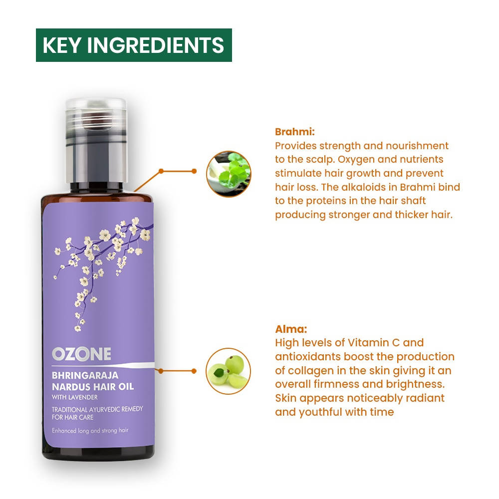 Key Ingredients Ozone Bhringaraja Nardus Hair Oil
