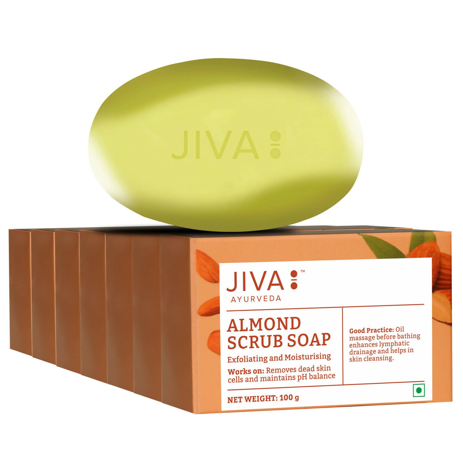 Jiva Ayurveda Almond Scrub Soap - Distacart