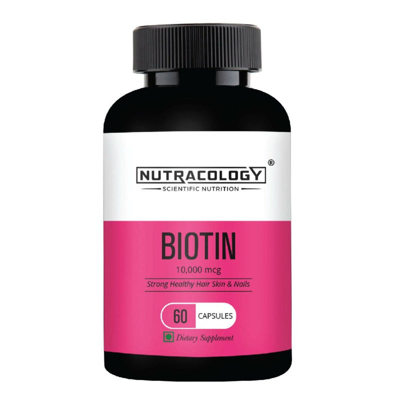 Nutracology Biotin 10mg for Hair Growth &amp; Hair Loss Capsules - Distacart