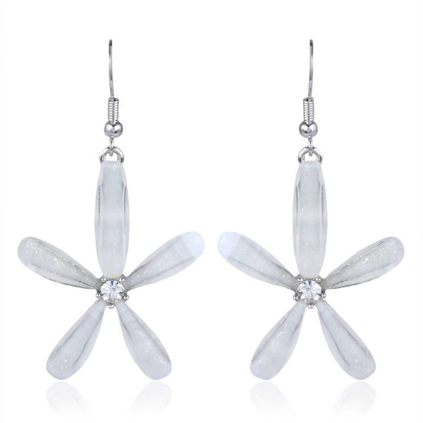 Trendoo Jewelry Gold Plated Stylish Fancy Party Wear White Drops