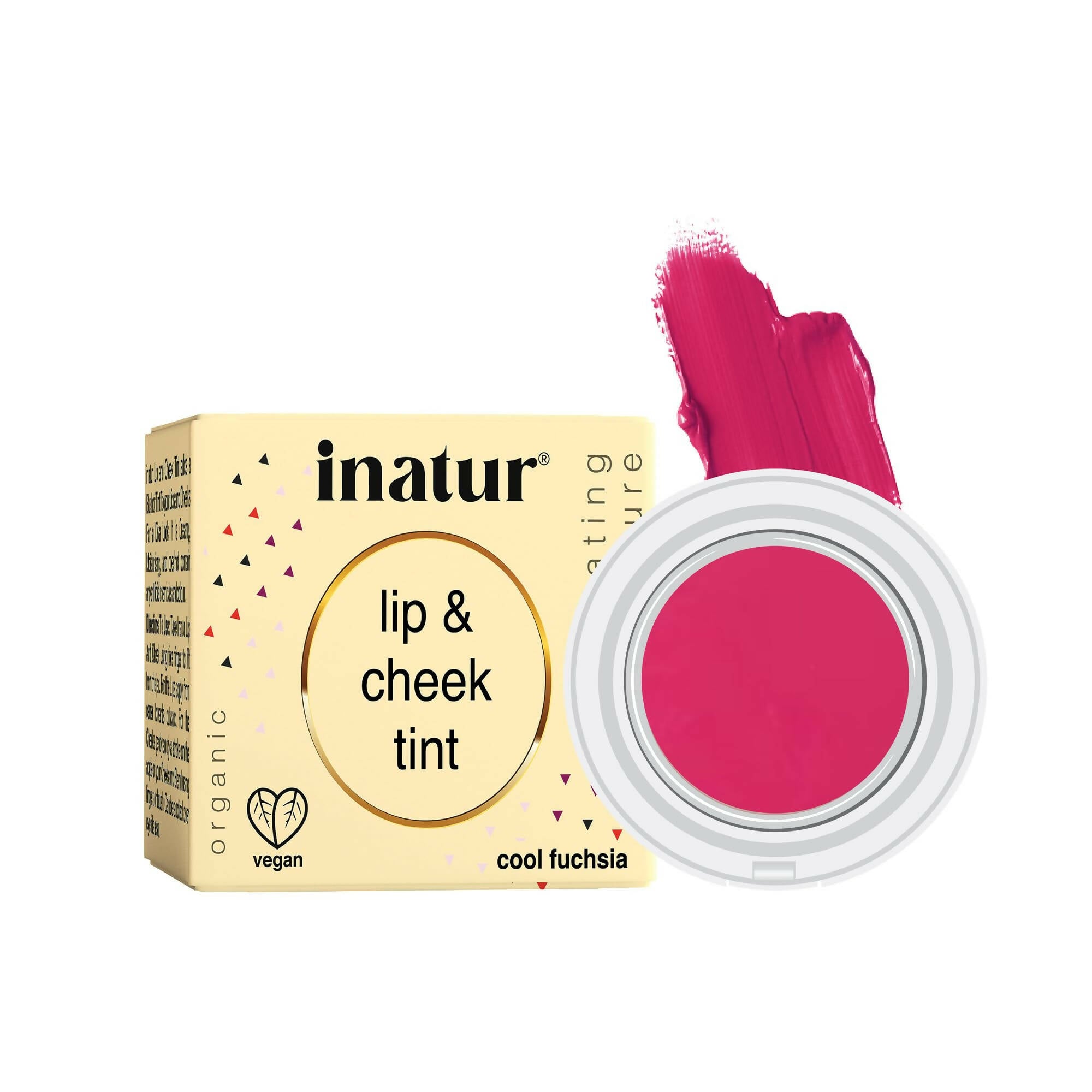 Inatur Lip and Cheek Tint Cool Fushia - Distacart