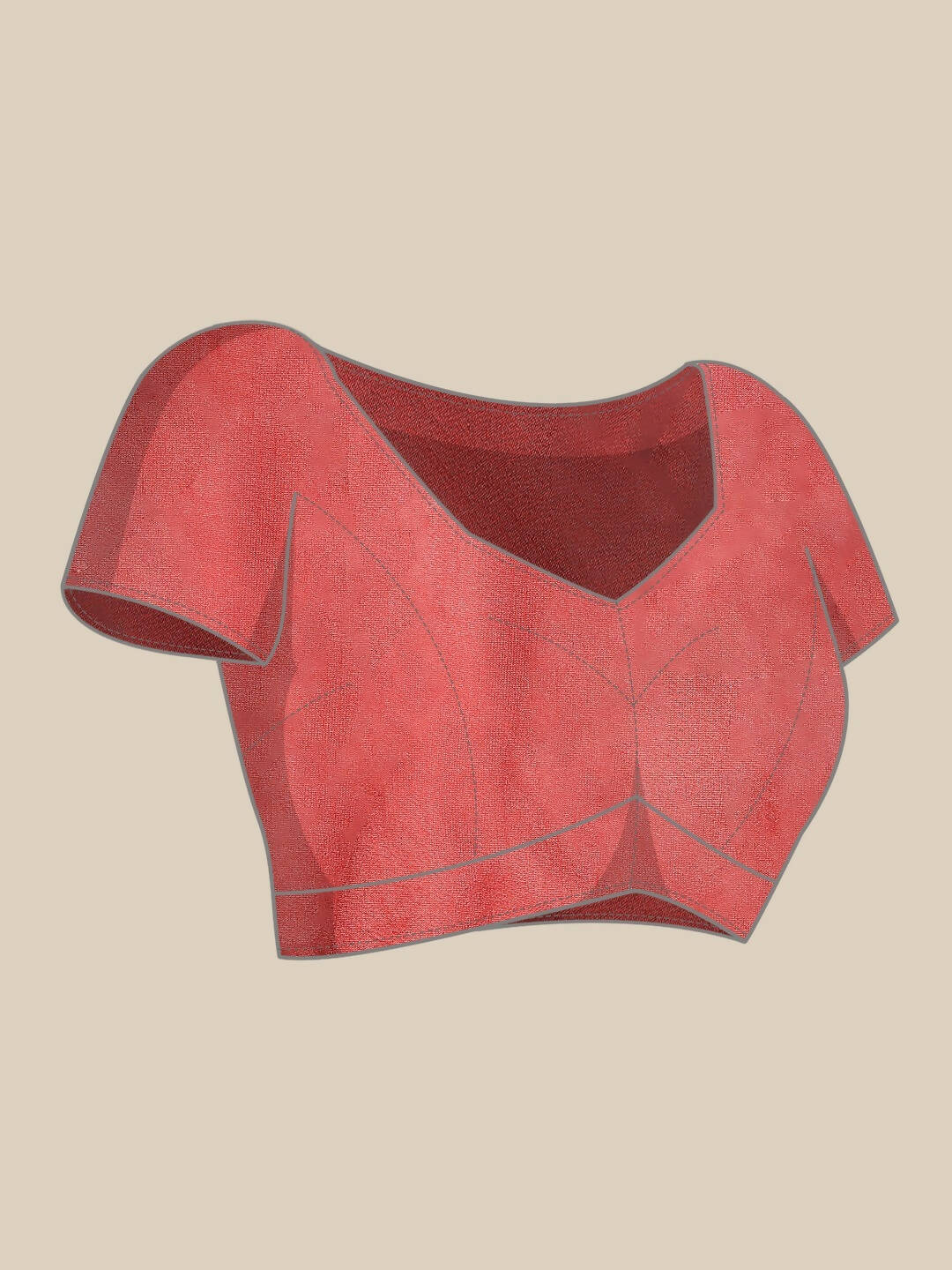 Red Organza Printed Saree With Blouse Piece - Nivaa - Distacart