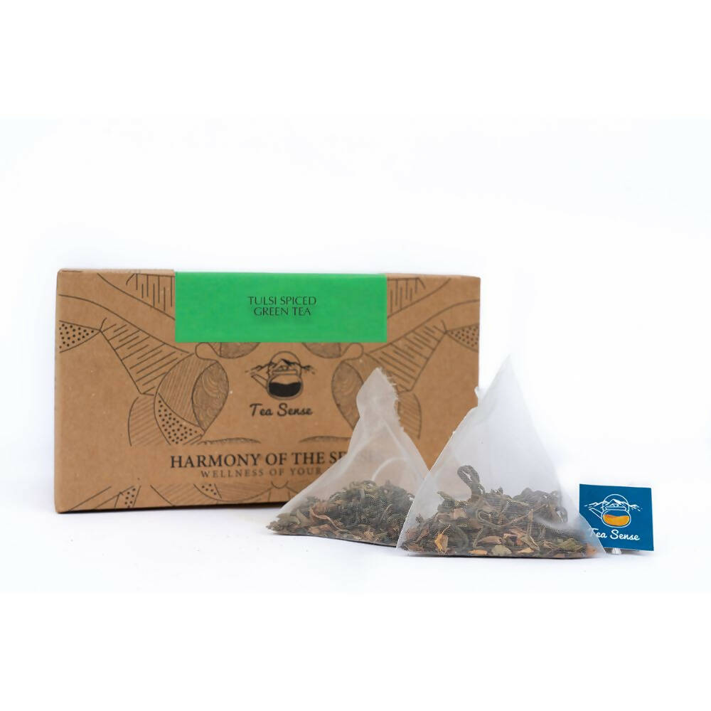Tea Sense Tulsi Spiced Green Tea Bags Box - Distacart