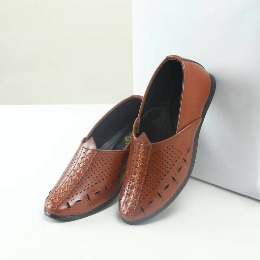 Tiny Bugs Boys Party & Ethnic Wear Mojari - Tan Color - Distacart