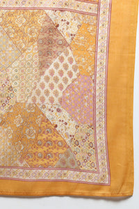 Thumbnail for Women's Cotton Mustard Printed Straight Kurta Pant With Dupatta - Rasiya - Distacart