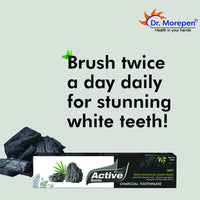 Thumbnail for Dr. Morepen Active Smile Charcoal Toothpaste with Bamboo Brush - Distacart