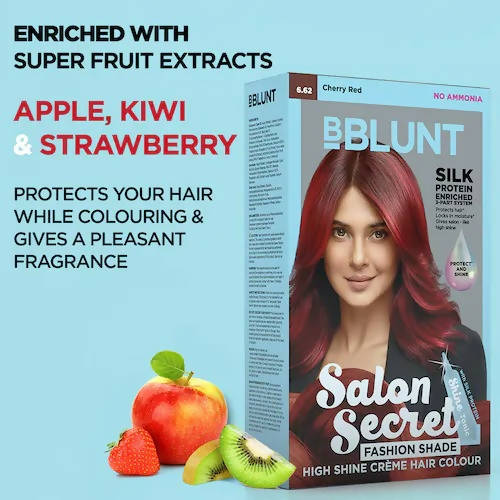 BBlunt Salon Secret High Shine Crème Hair Colour - Cherry Red - Distacart