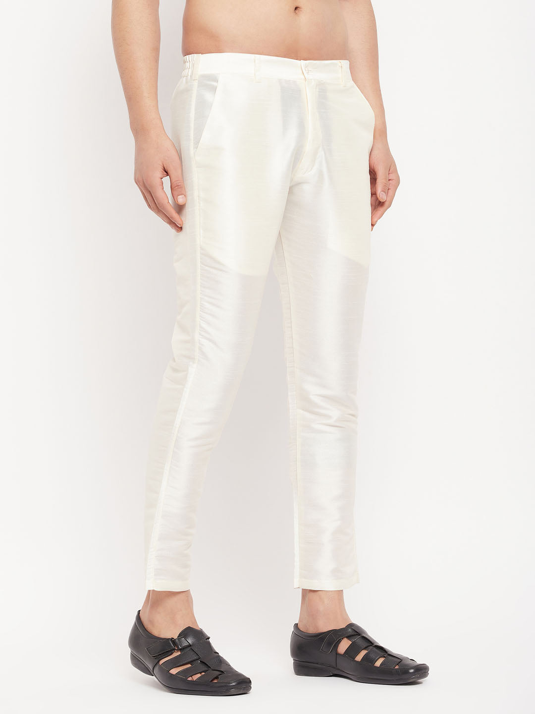 VM by Vastramay Men's Cream Silk Blend Pant Style Pyjama - Distacart