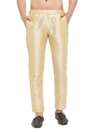Thumbnail for VM by Vastramay Men's Gold Silk Blend Pant Style Pyjama - Distacart