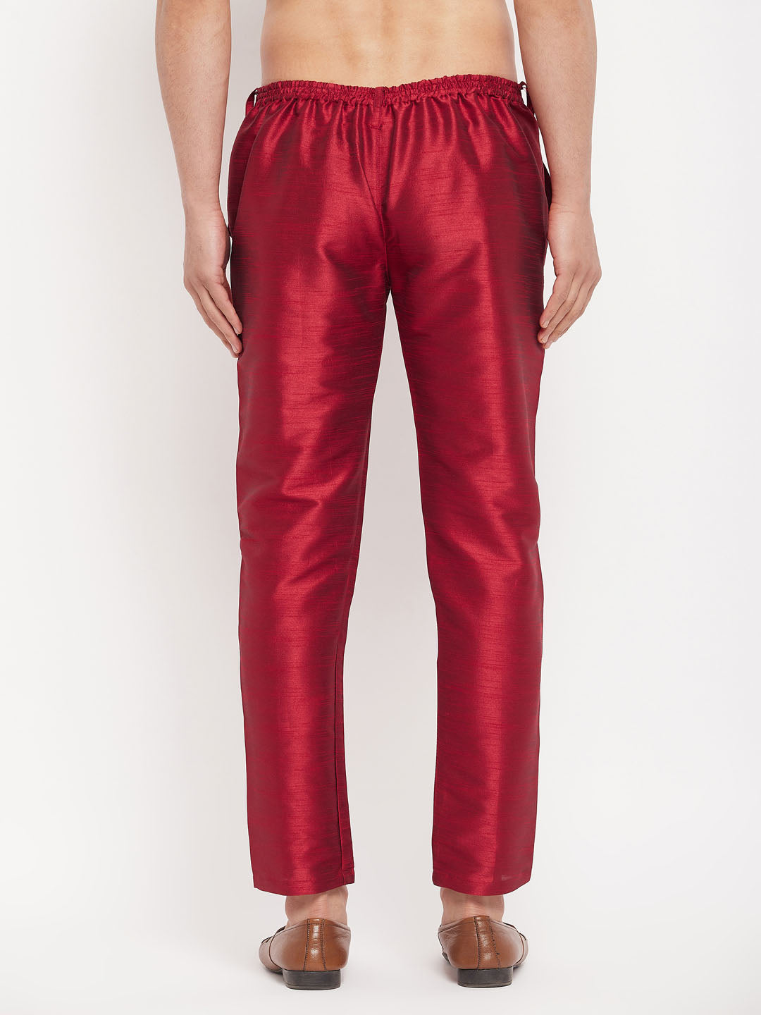 VM by Vastramay Men's Maroon Silk Blend Pant Style Pyjama - Distacart