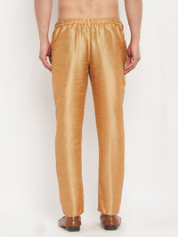 Thumbnail for VM by Vastramay Men's Rose Gold Silk Blend Pant Style Pyjama - Distacart