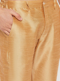 Thumbnail for VM by Vastramay Men's Rose Gold Silk Blend Pant Style Pyjama - Distacart