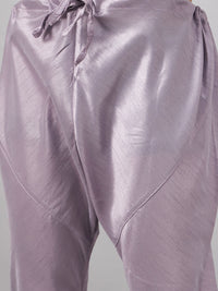 Thumbnail for VM by Vastramay Men's Lavander Silk Blend Pyjama - Distacart