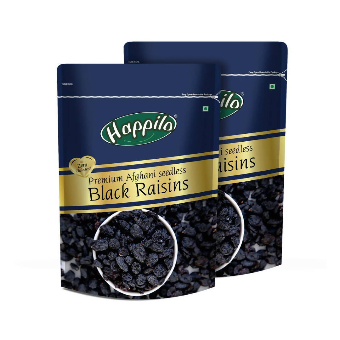 Happilo Premium Seedless Afghani Black Raisins - Distacart