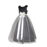 Thumbnail for Asmaani Baby Girl's Black Color Satin A-Line Maxi Full Length Dress (AS-DRESS_22006) - Distacart