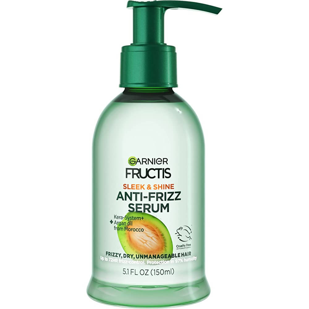 Amazon.com : Garnier Fructis Sleek & Shine Anti-Frizz Serum, Frizzy, Dry,  Unmanageable Hair, 5.1 fl. oz. : Beauty & Personal Care