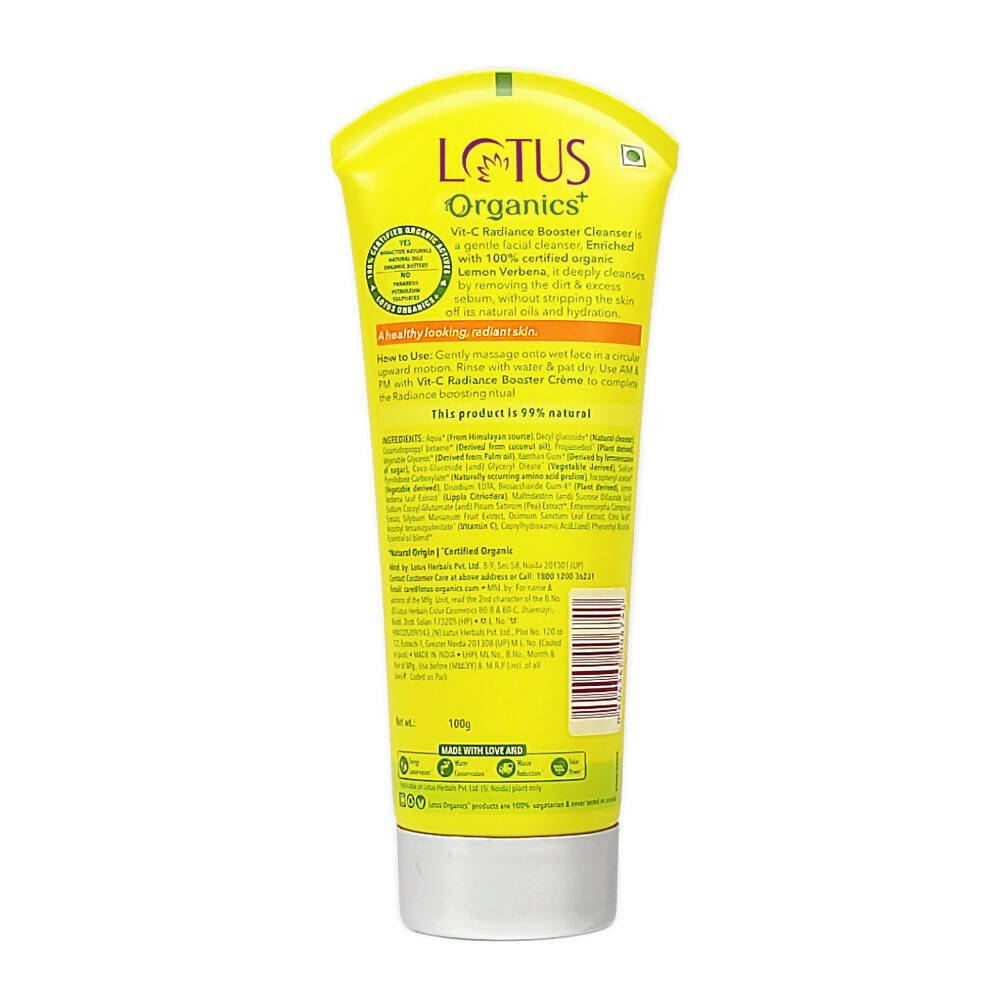 Lotus Organics+ Vit-C Radiance Booster Cleanser - Lemon Verbena - Distacart