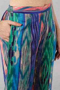 Thumbnail for Women's Multicolor Cotton Abstract Print Night Suit - Rasiya - Distacart
