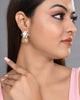 VOJ Women Gold Plated Flower Peral Studs Earrings - Distacart