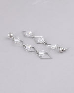 Thumbnail for VOJ Women Silver Plated Flower Beads Drop Studs Earrings - Distacart