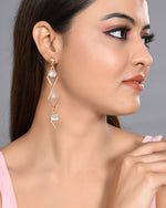 Thumbnail for VOJ Women Gold Plated Flower Beads Drop Studs Earrings - Distacart